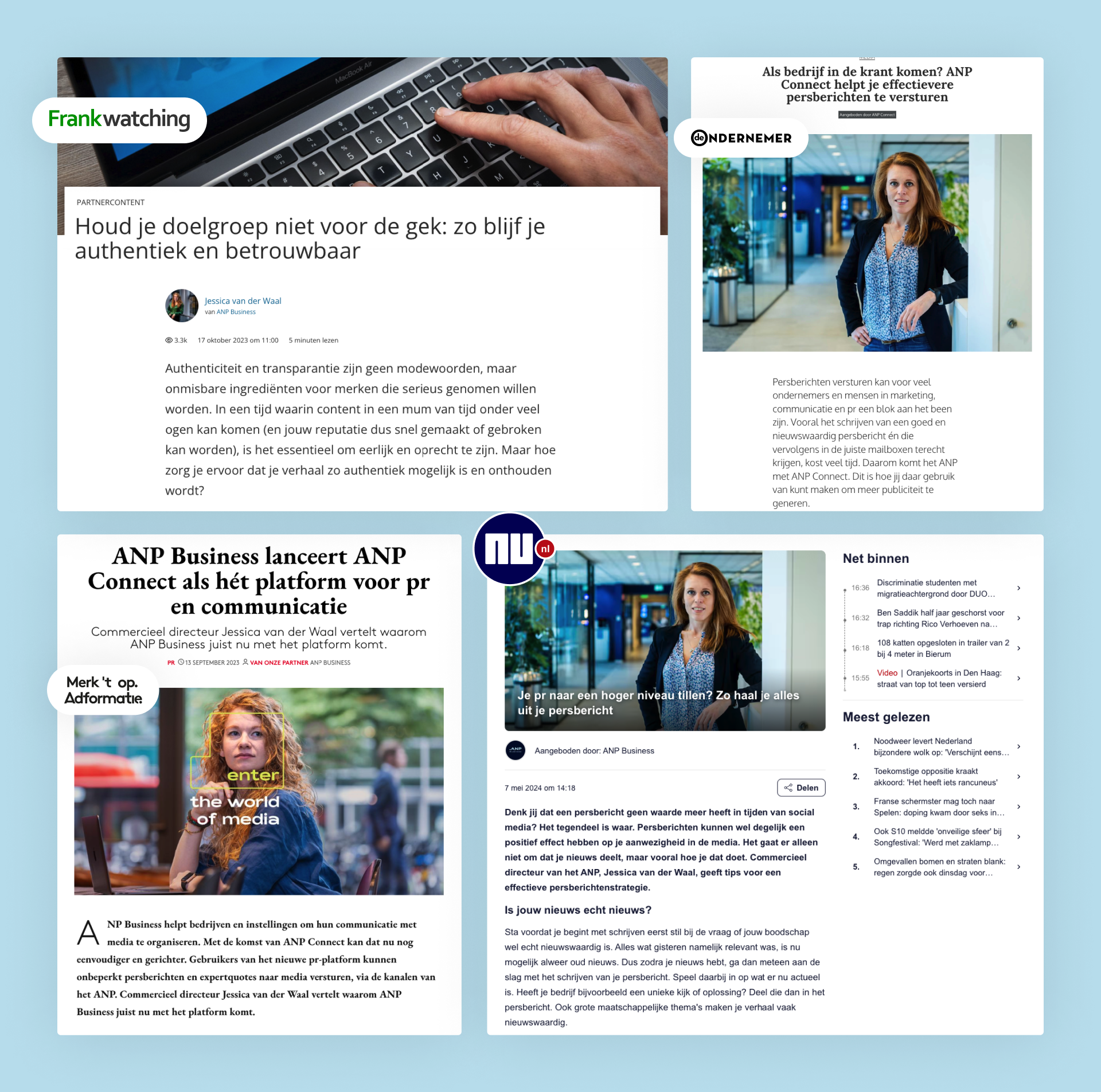 collage nieuwsberichten